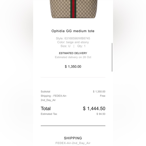 Gucci Ophidia GG medium tote - beige and ebony - Picture 9 of 9